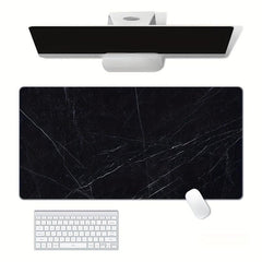 17 72in Large Mouse Pad Marble Pattern Non slip Rubber Desktop Protection