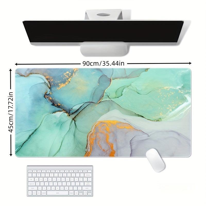 17 72in Large Mouse Pad Marble Pattern Non slip Rubber Desktop Protection