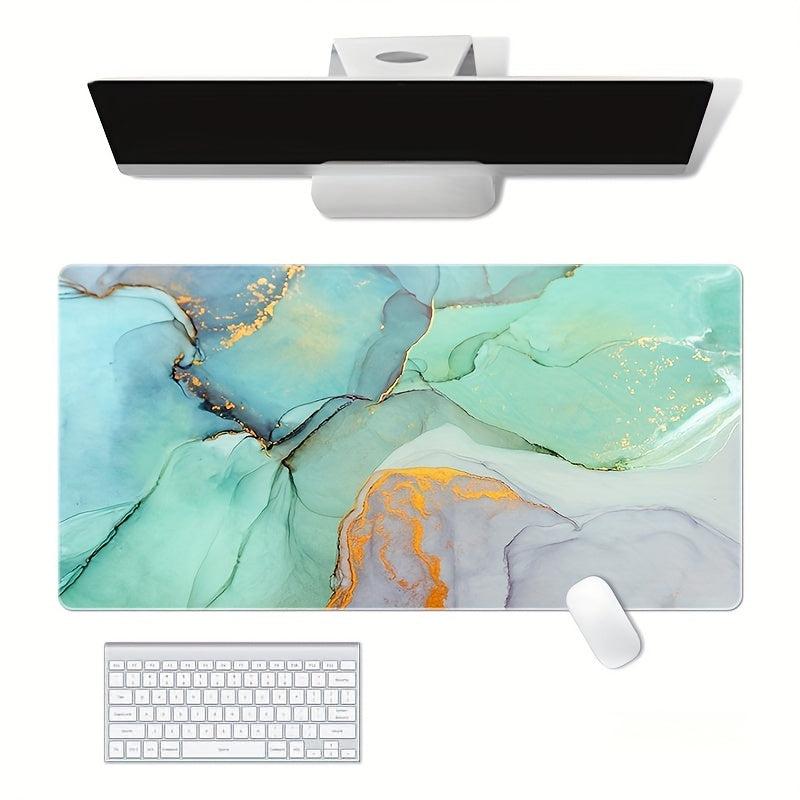 17 72in Large Mouse Pad Marble Pattern Non slip Rubber Desktop Protection