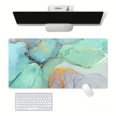 17 72in Large Mouse Pad Marble Pattern Non slip Rubber Desktop Protection