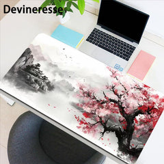 Japanese Cherry Blossoms Mouse Pad Desk Mat Large Gaming Mousepad