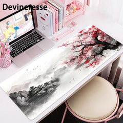 Japanese Cherry Blossoms Mouse Pad Desk Mat Large Gaming Mousepad
