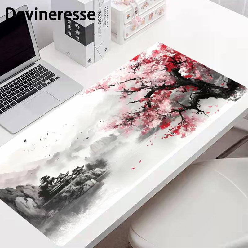 Japanese Cherry Blossoms Mouse Pad Desk Mat Large Gaming Mousepad