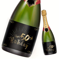 50th Birthday Bottle Labels for Champagne & Wine Bottles