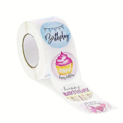 500pcs Happy Birthday Sticker Label Stationery Decoration Sealing Sticker