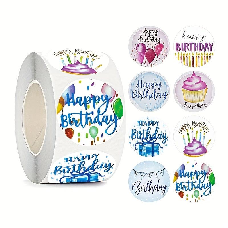 500pcs Happy Birthday Sticker Label Stationery Decoration Sealing Sticker