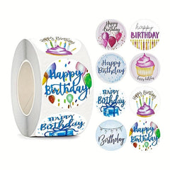 500pcs Happy Birthday Sticker Label Stationery Decoration Sealing Sticker