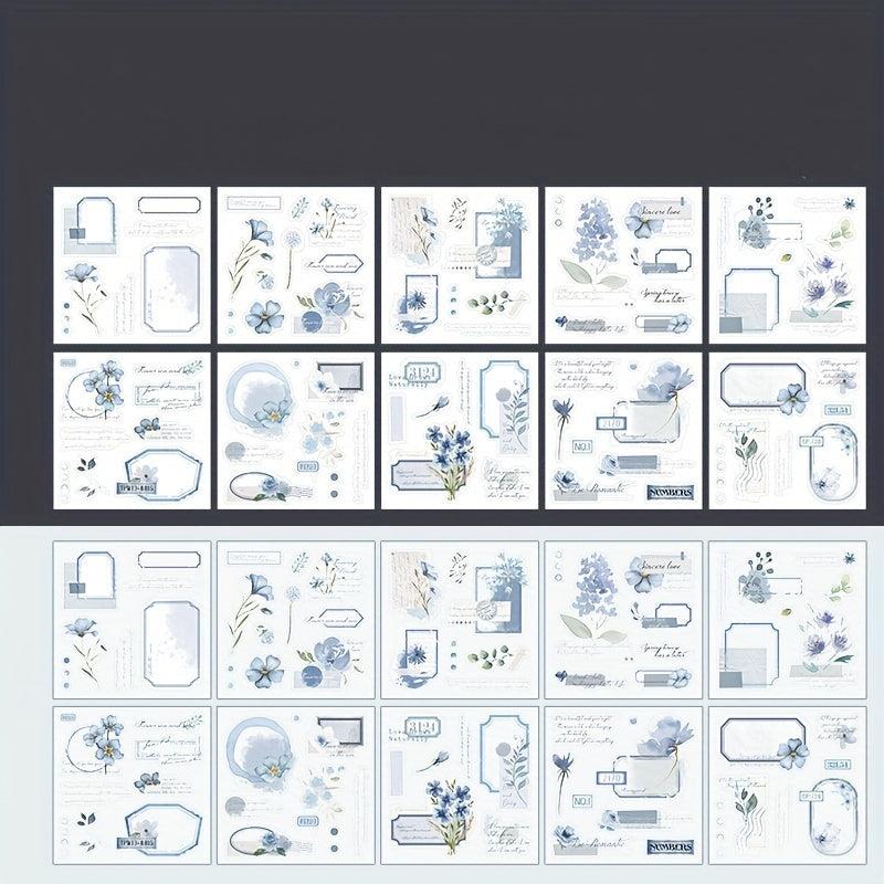 Sticker Book Writing Flower Period Series Double Material Die Cut Diary Memo