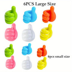 30pcs Self Adhesive Silicone Thumb Wall Hooks Multifunctional Storage Hanger