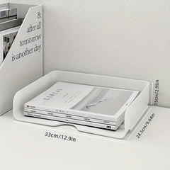2pcs A4 File Storage Box Desktop Finishing Office Student Dorm Bookshelf