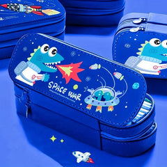 Space Dinosaur Pencil Case for Boys - Stationery Box
