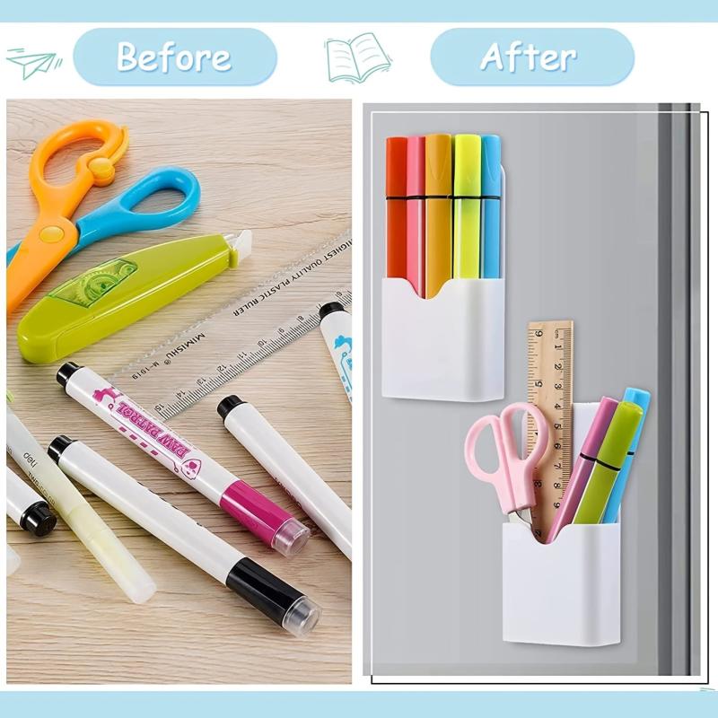Magnetic Pencil Cup for Whiteboards Lockers & More