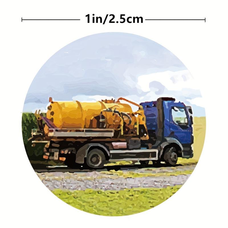 Excavator Transport Truck Stickers Self Adhesive Labels 500 Sheets Roll