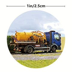 Excavator Transport Truck Stickers Self Adhesive Labels 500 Sheets Roll