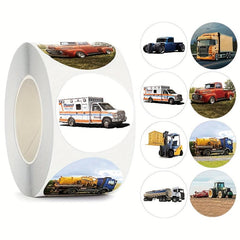 Excavator Transport Truck Stickers Self Adhesive Labels 500 Sheets Roll