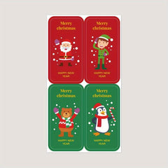 100 Pcs Cartoon Merry Christmas Stickers Gift Packaging Sealing Stickers