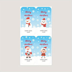 100 Pcs Cartoon Merry Christmas Stickers Gift Packaging Sealing Stickers