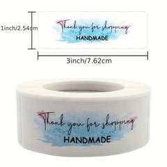500 Sheets Thankyou Sticker Adhesive Gift Sealing Stationery Sticker