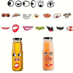 Set of 3 DIY Cartoon Stickers - Colorful Non-Drying Adhesive Stickers