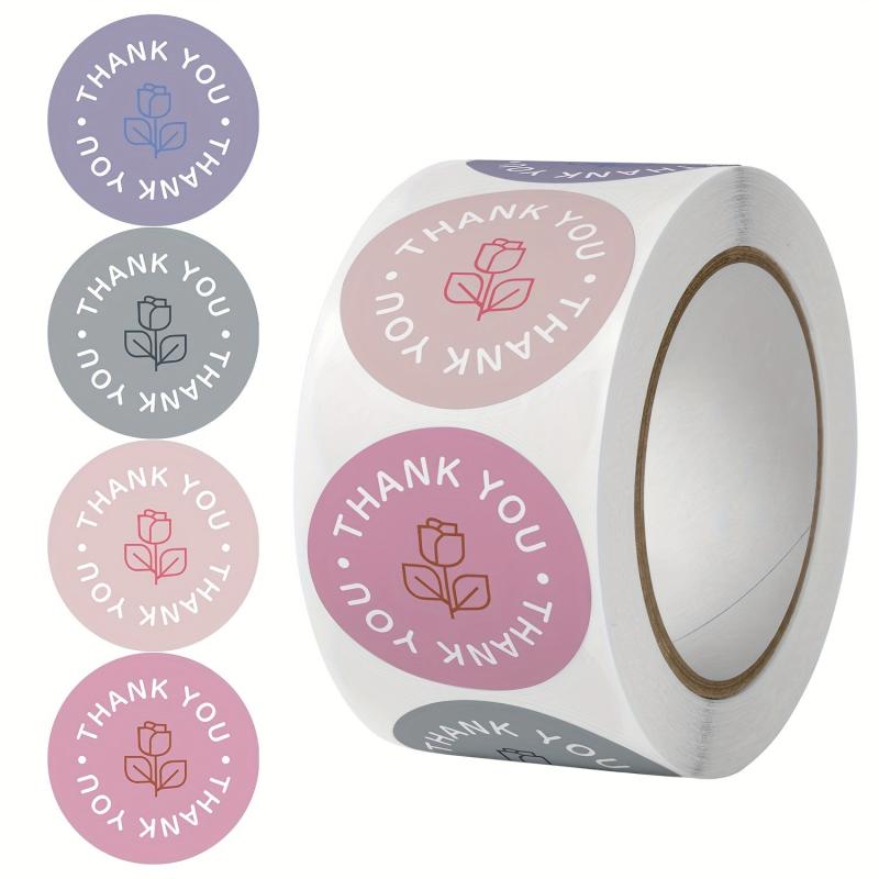 500 Thank You Stickers Roll For Bubble Mailers Boxes Envelopes