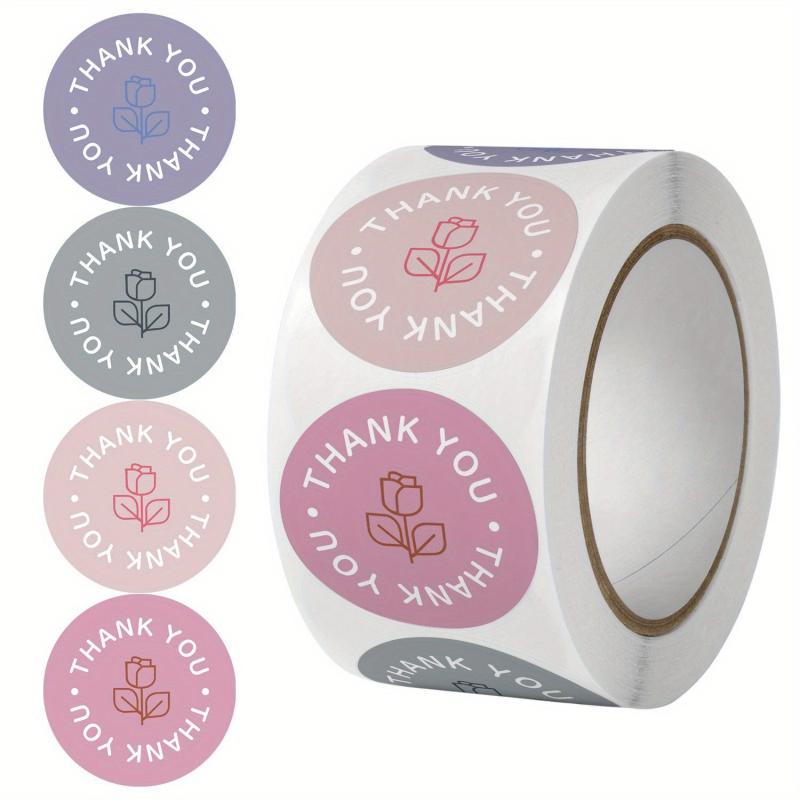 500 Thank You Stickers Roll For Bubble Mailers Boxes Envelopes