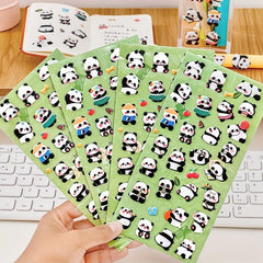 1pc Cartoon Panda 3D Bubble Sticker DIY Hand Account Material Sealing Sticker