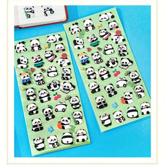 1pc Cartoon Panda 3D Bubble Sticker DIY Hand Account Material Sealing Sticker