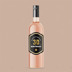 30th Birthday Bottle Labels - Happy Birthday Party Decoration