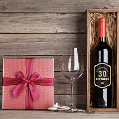 30th Birthday Bottle Labels - Happy Birthday Party Decoration