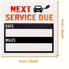 300pcs Next Service Due Stickers Roll 5.08x5.08cm