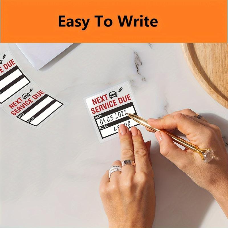 300pcs Next Service Due Stickers Roll 5.08x5.08cm