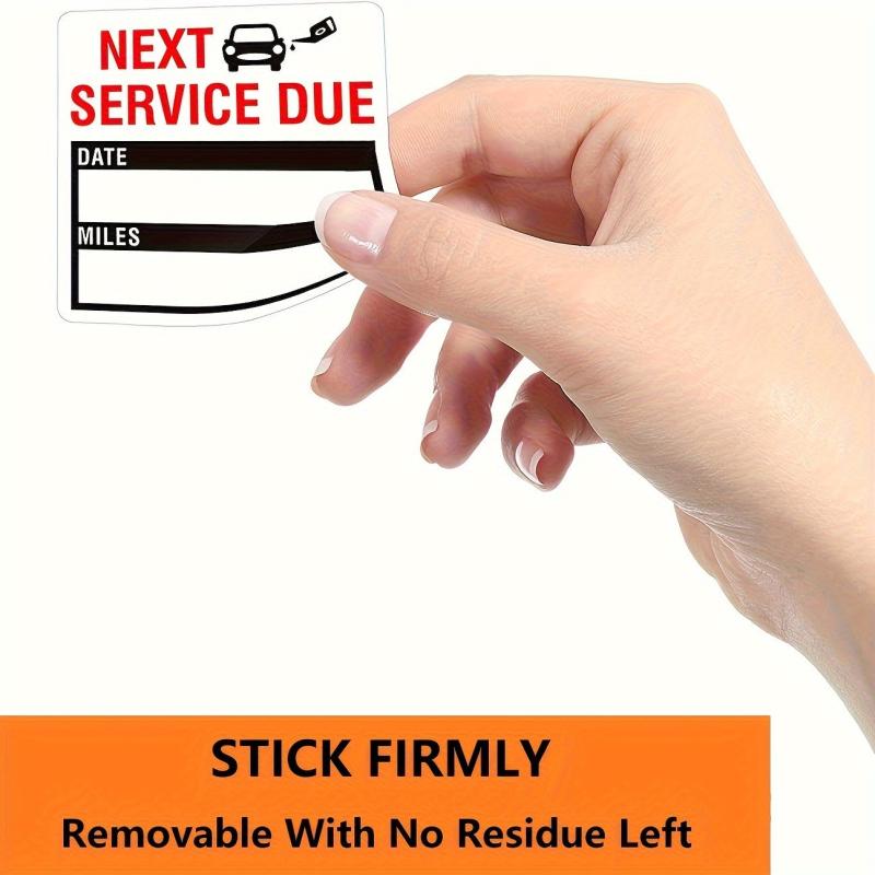300pcs Next Service Due Stickers Roll 5.08x5.08cm