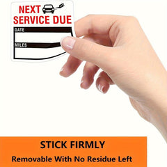 300pcs Next Service Due Stickers Roll 5.08x5.08cm
