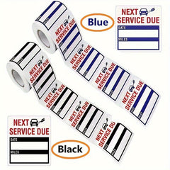300pcs Next Service Due Stickers Roll 5.08x5.08cm