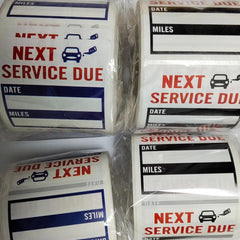 300pcs Next Service Due Stickers Roll 5.08x5.08cm