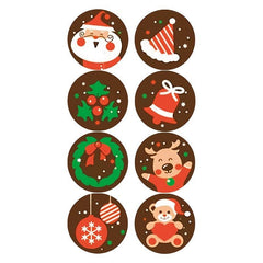 500 Christmas Holiday Self-adhesive Stickers Roll - Gift Series
