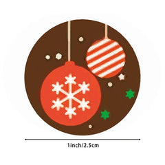 500 Christmas Holiday Self-adhesive Stickers Roll - Gift Series