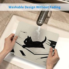 Funny Cat Mouse Pad Non Slip Rubber Base Animals Mouse Pad for Desk