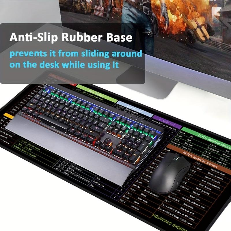 Custom Gaming Mouse Pad Non Slip Soft Rubber Bottom Stitched Edge
