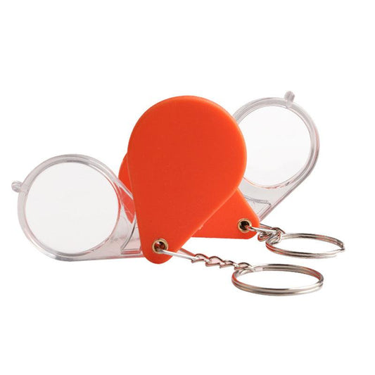 2pcs Folding Keychain Magnifying Glass 10X for Elderly Reading