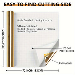 Permanent Vinyl 30 X 6 FT Glossy Adhesive Vinyl Roll