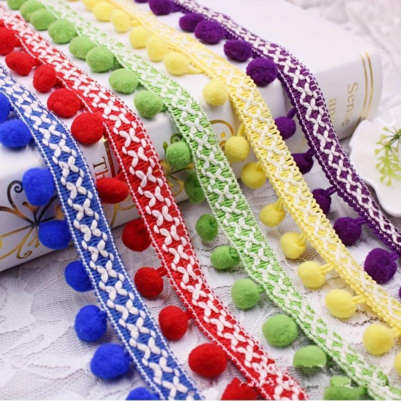 Pompom Lace Ribbon Sewing Accessories DIY Apparel Fabric Embroidery Iron On Hea
