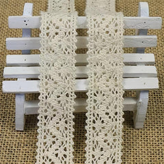 6 56ft Cotton Lace Ribbon Beige Lace Trim for DIY Clothing Accessories