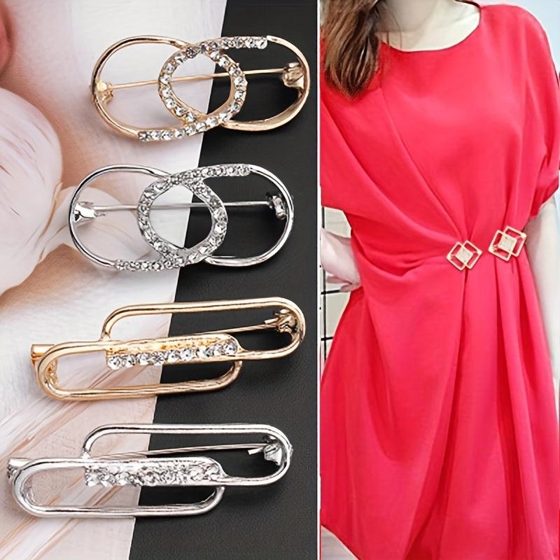 Geometric Brooch Waist Neckline Fixed Pin Temperament Suit Corsage