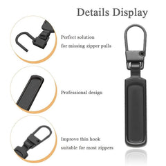 4pcs Detachable Zipper Pull Replacement For Jeans & Backpack