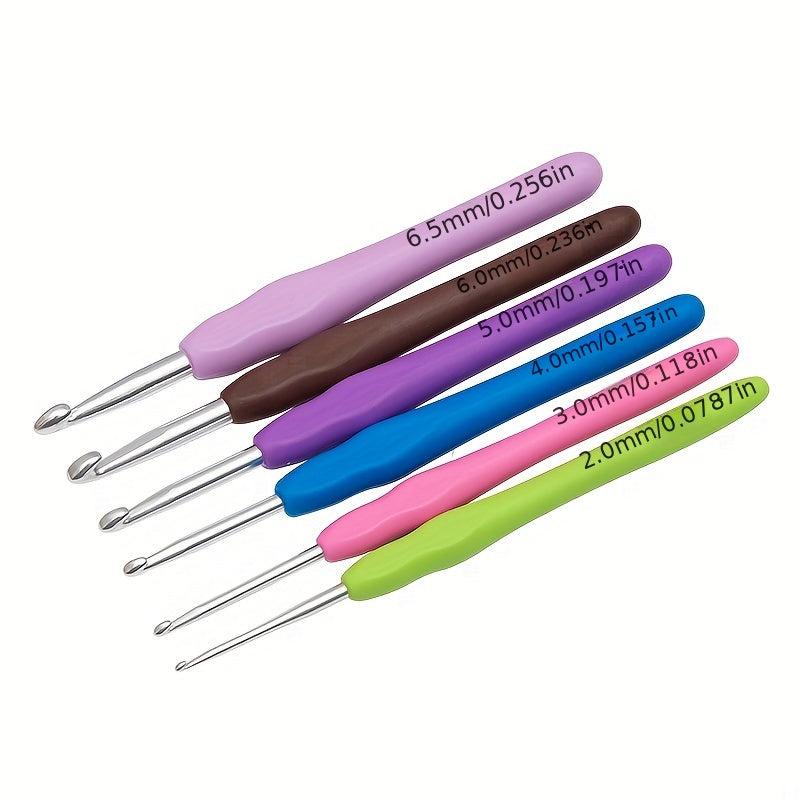 Crochet Tool Set Hook Doll Wool Thread Stainless Steel Soft Handle Crochet Needl