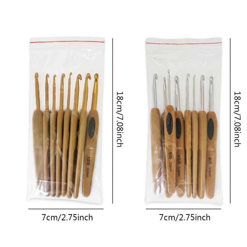 8pcs Knitting Tool Plastic Handle Sweater Needle Crochet Set
