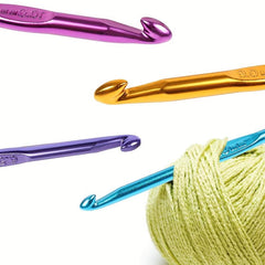 14pcs Multicolor Aluminum Crochet Hooks Knitting Needles Set