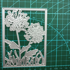 1pc Rectangle Flower Framed Metal Cutting Dies for Scrapbooking