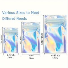 50pcs Holographic Self-sealing Packaging Bags for Phone Cases & Accessories